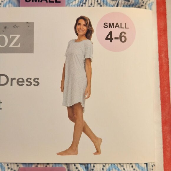 Flora Nikrooz Womens Short Sleeve Sleep Dress Small 4-6 Soft Comfortable Fit - Picture 5 of 7